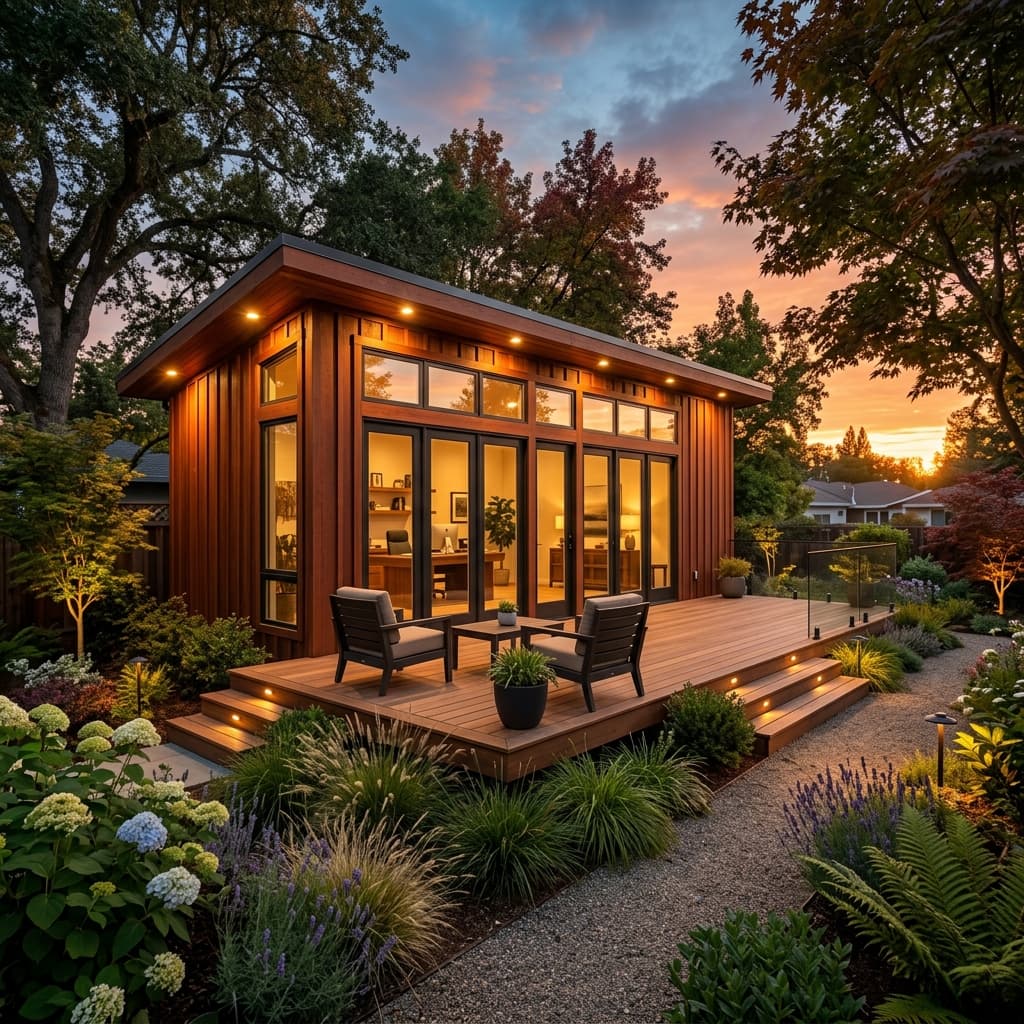 The Sutter Executive custom wooden shed in Yuba City