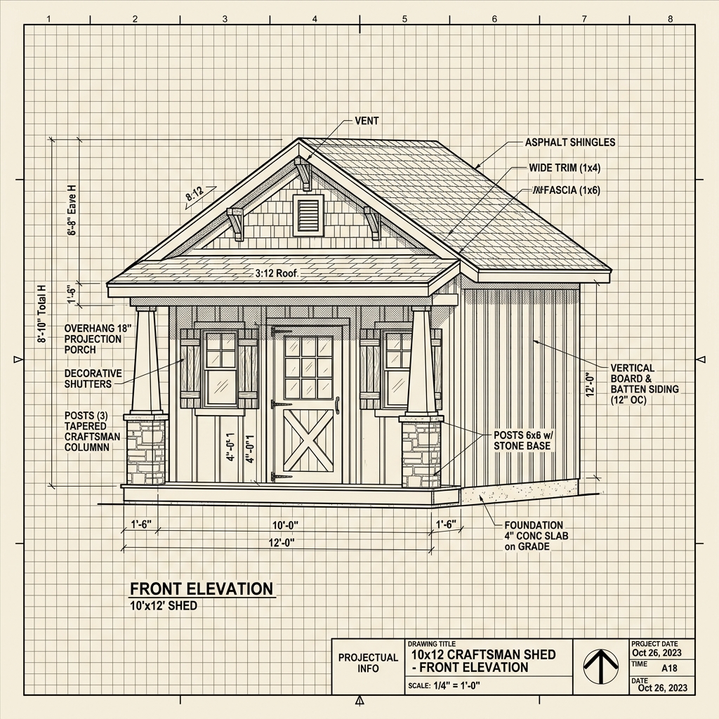 The Sierra Heritage CAD Cedar Exterior Blueprint in Sutter