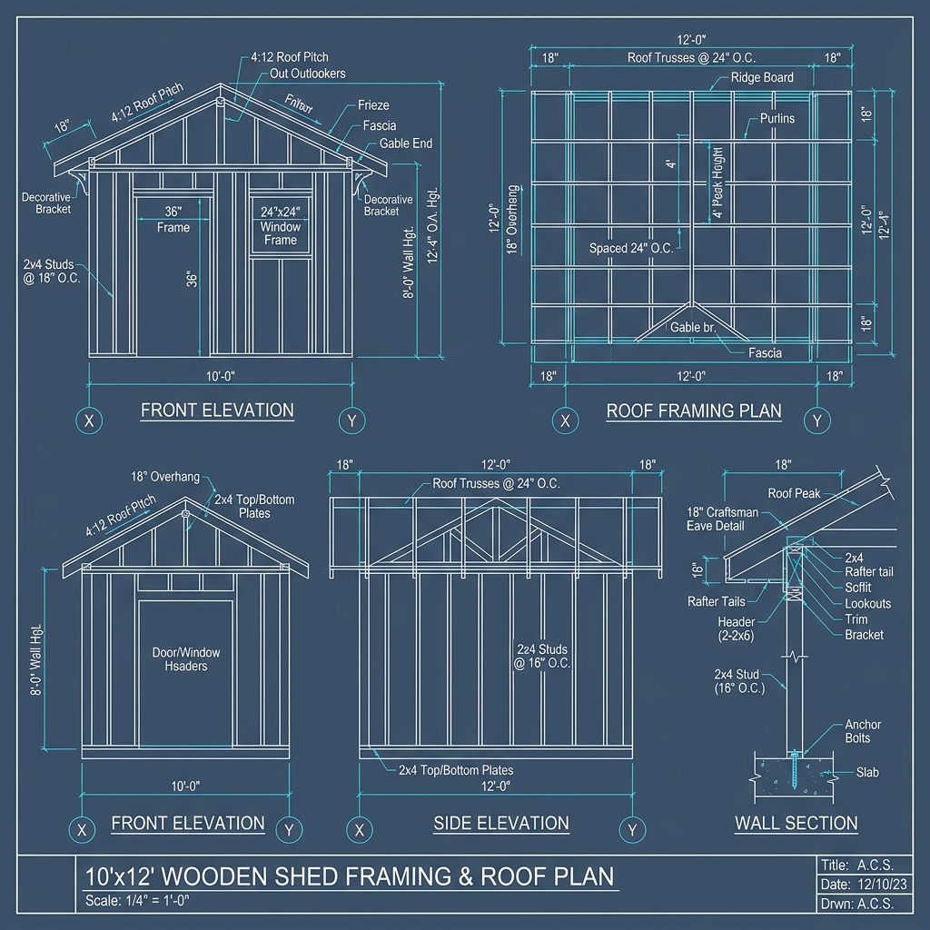 The Sierra Heritage CAD Framing Blueprint in Sutter