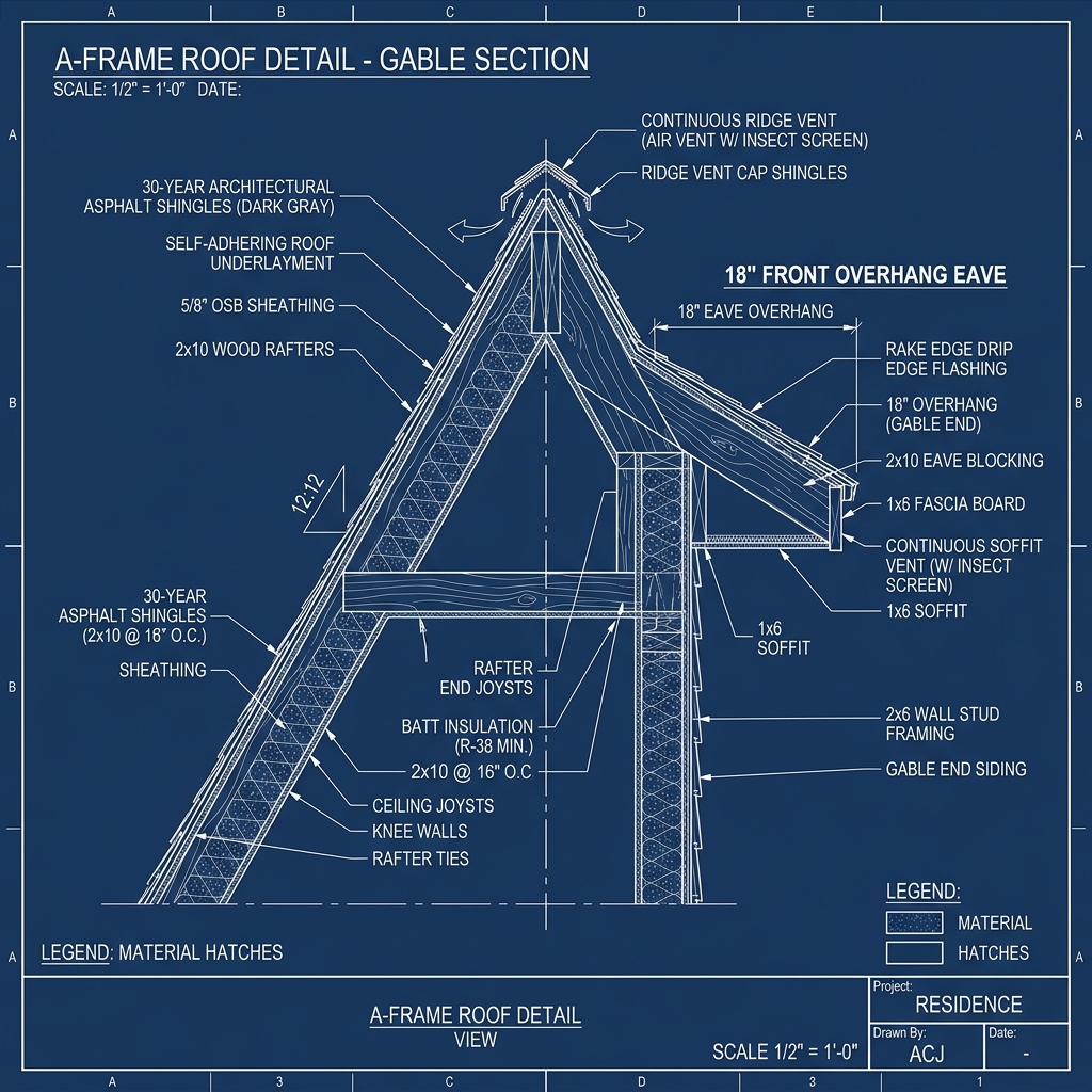 The Sierra Heritage CAD Roofing Blueprint in Sutter