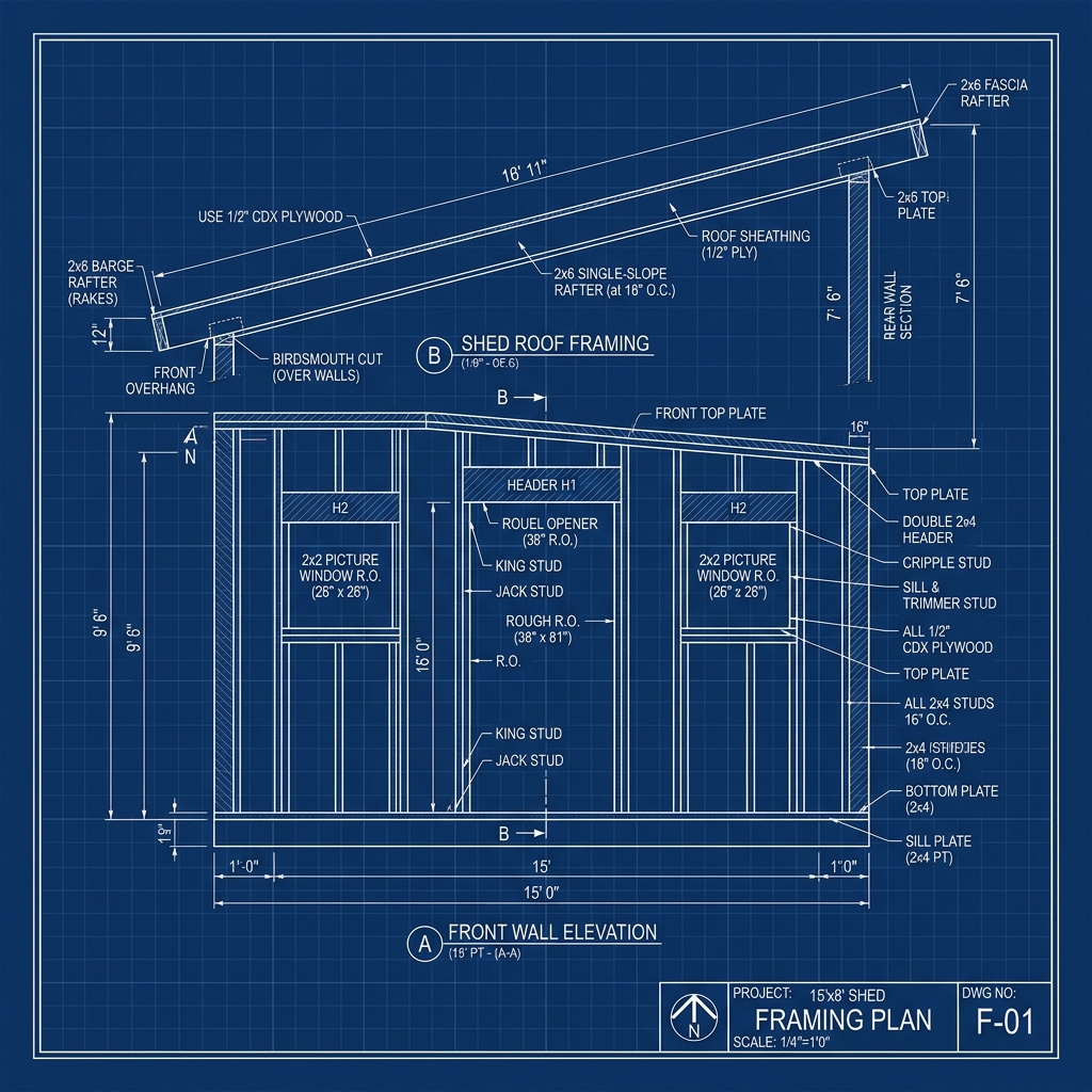 Sutter Executive CAD Wall Framing Blueprint