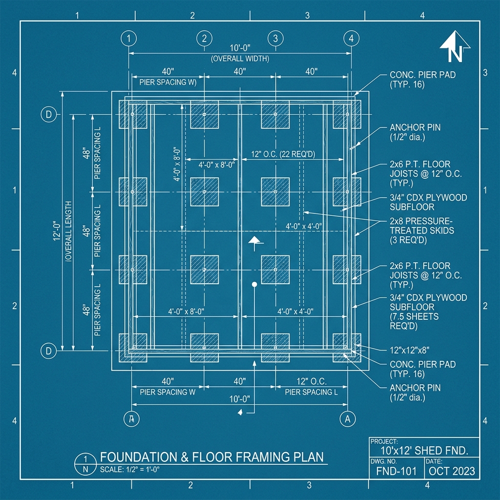 The Sutter Studio CAD Foundation Blueprint in Gridley
