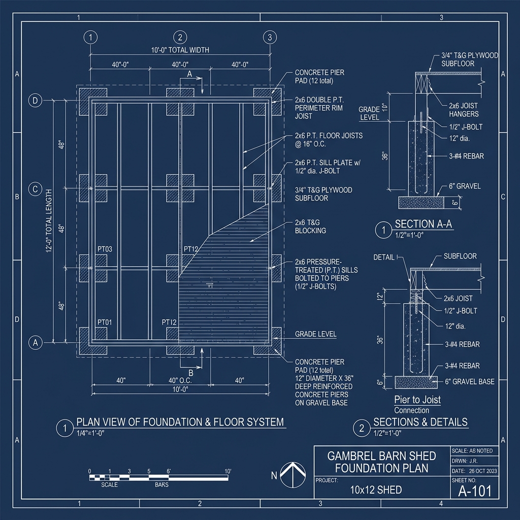 The Valley Vault CAD Foundation Blueprint in Gridley