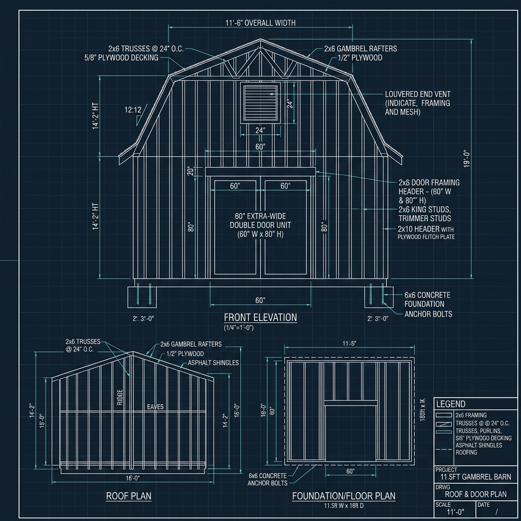 The Valley Vault CAD Roofing Blueprint in Gridley