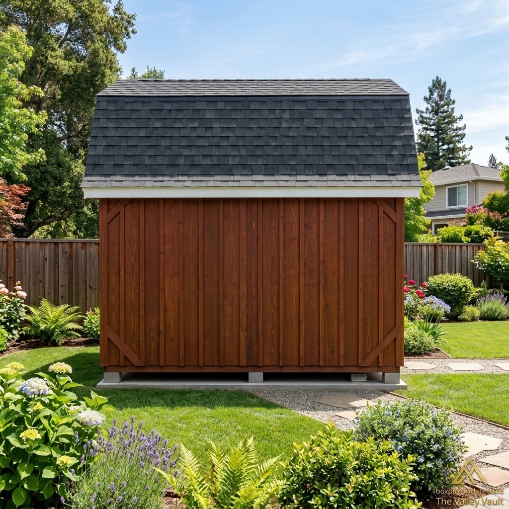 Valley Vault Gambrel Barn Side Angle View